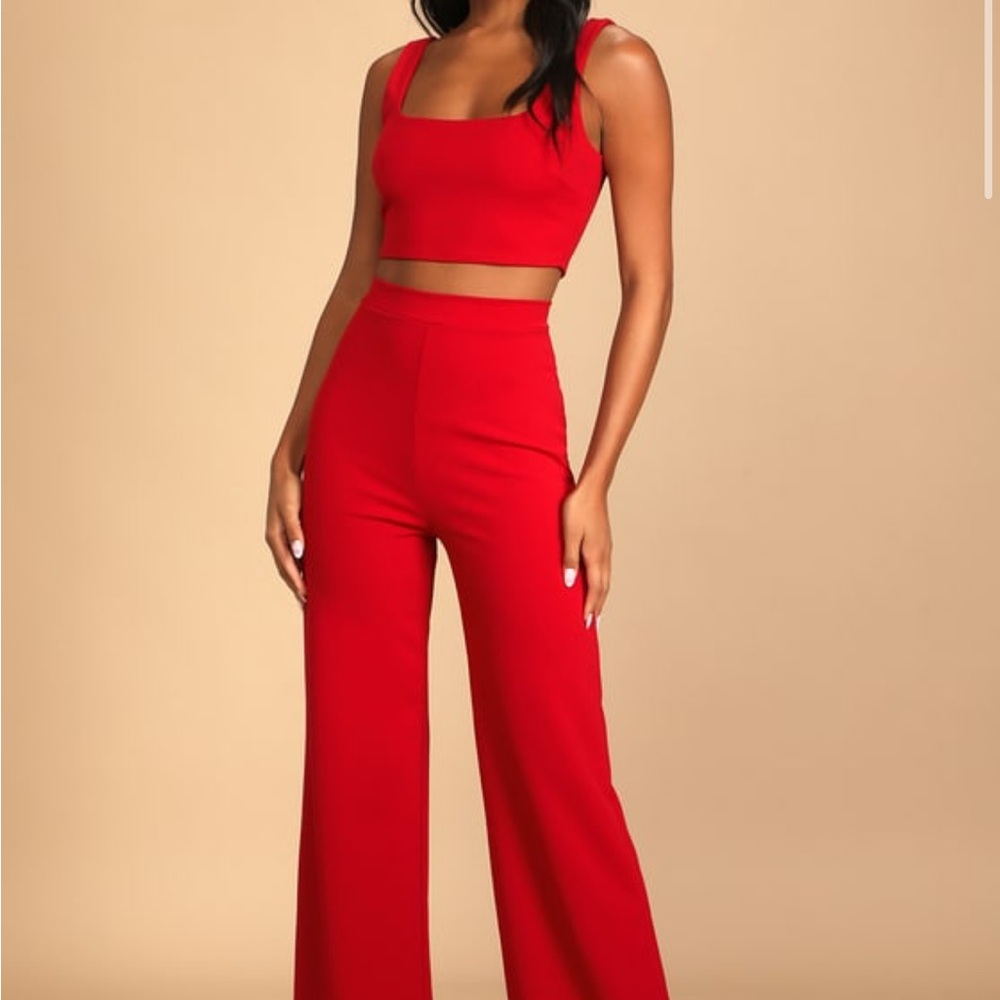 Lulus red jumpsuit